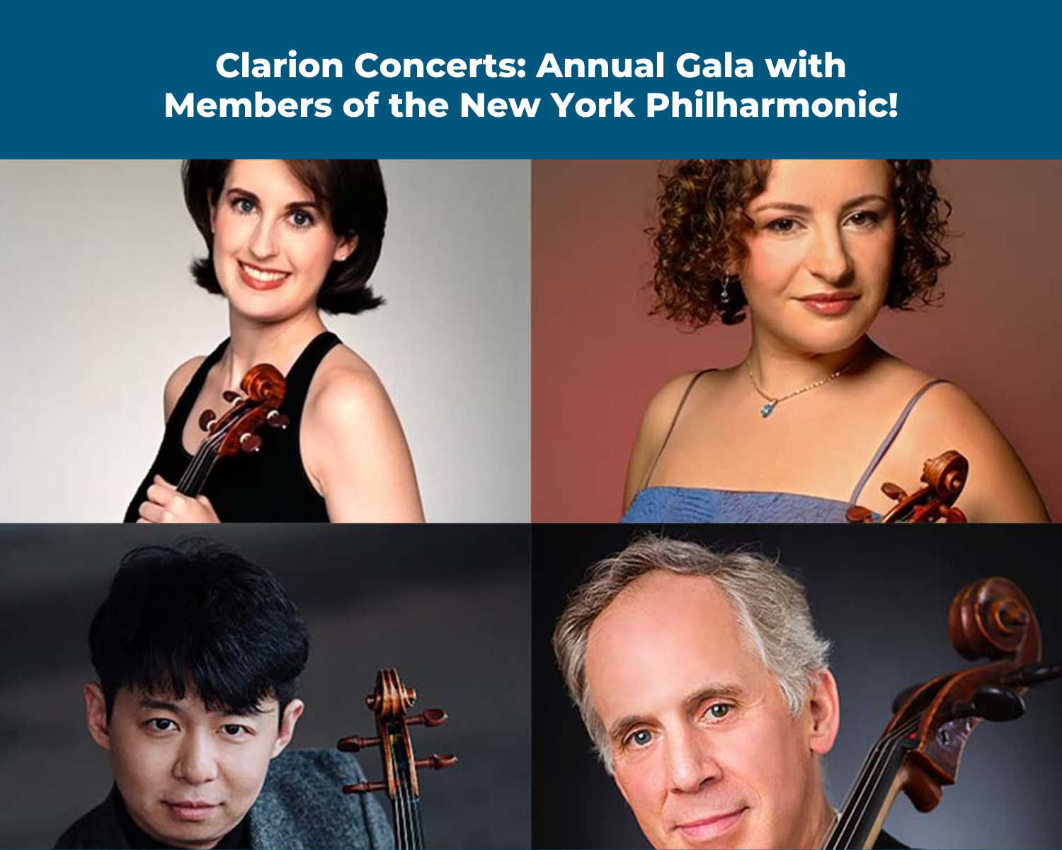 Clarion Concerts: Annual Gala with Members of the New York Philharmonic!