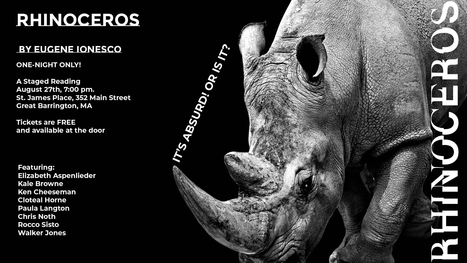 Rhinos in Great Barrington? 3 Questions (and Answers)!