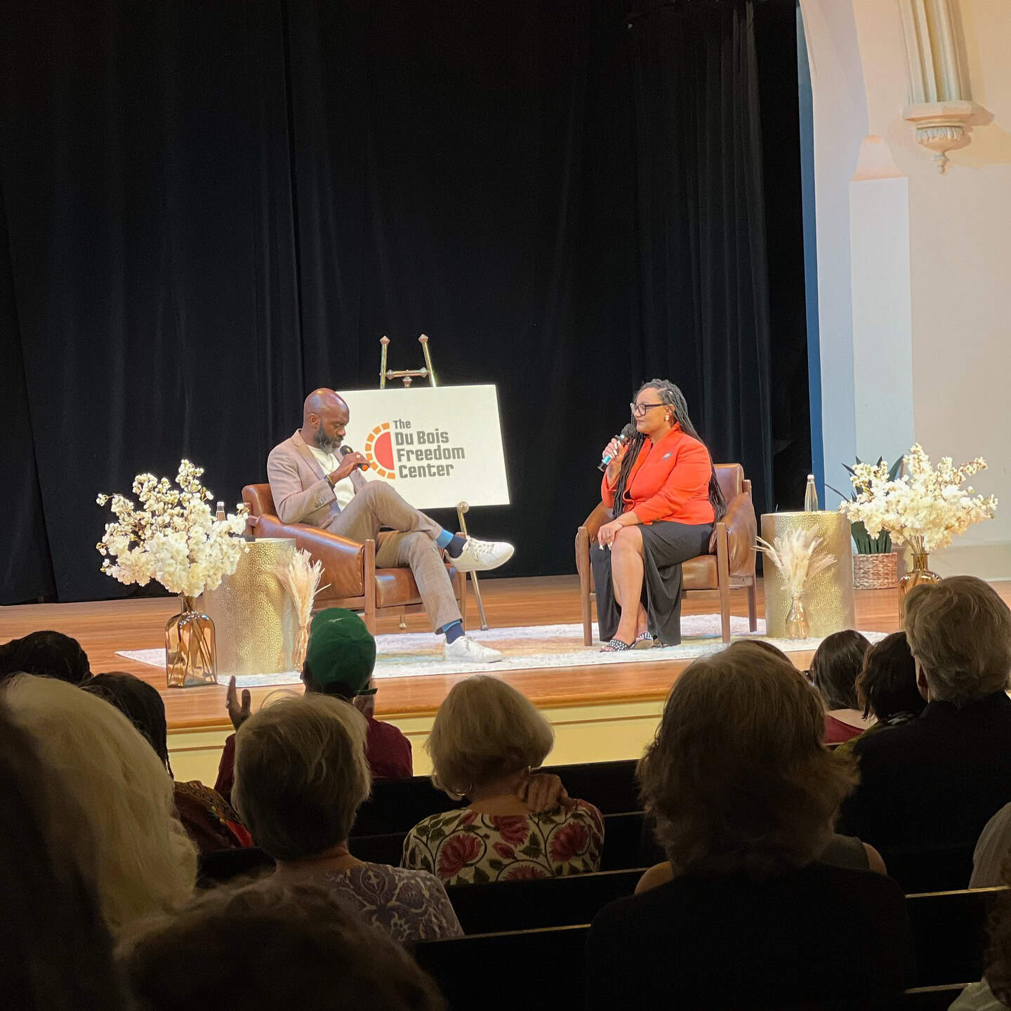 DuBois Freedom Center talk on stage of Saint James Place