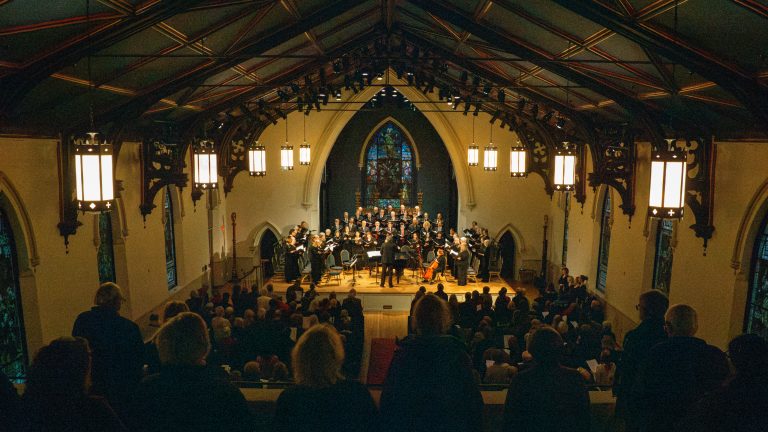 Berkshire Lyric Chorus on stage at Saint James Place