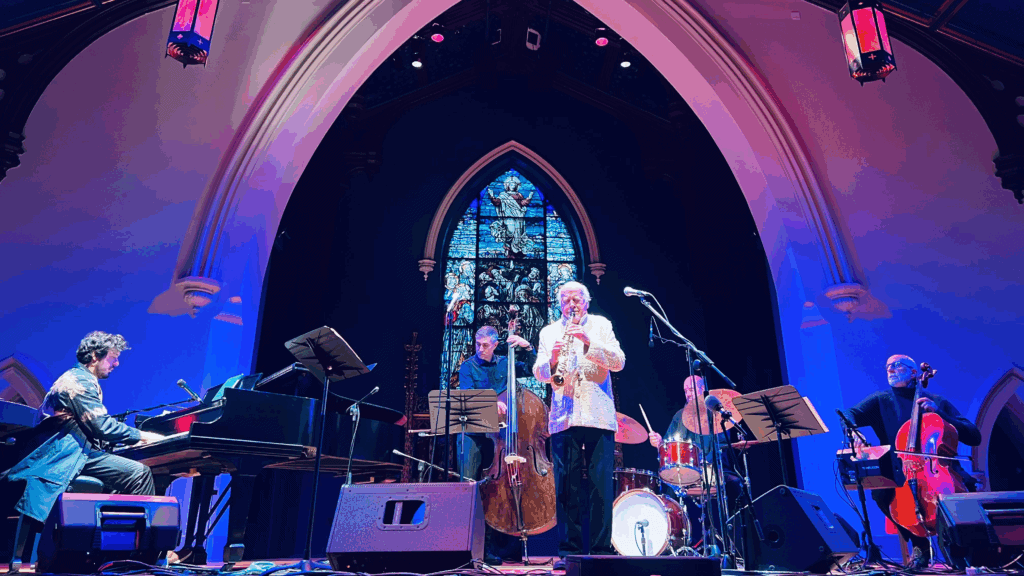 Paul Winter performaing at Saint James Place