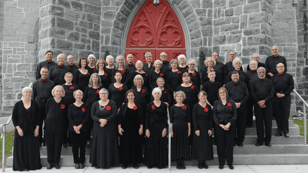 Chorus in front of Saint James Place